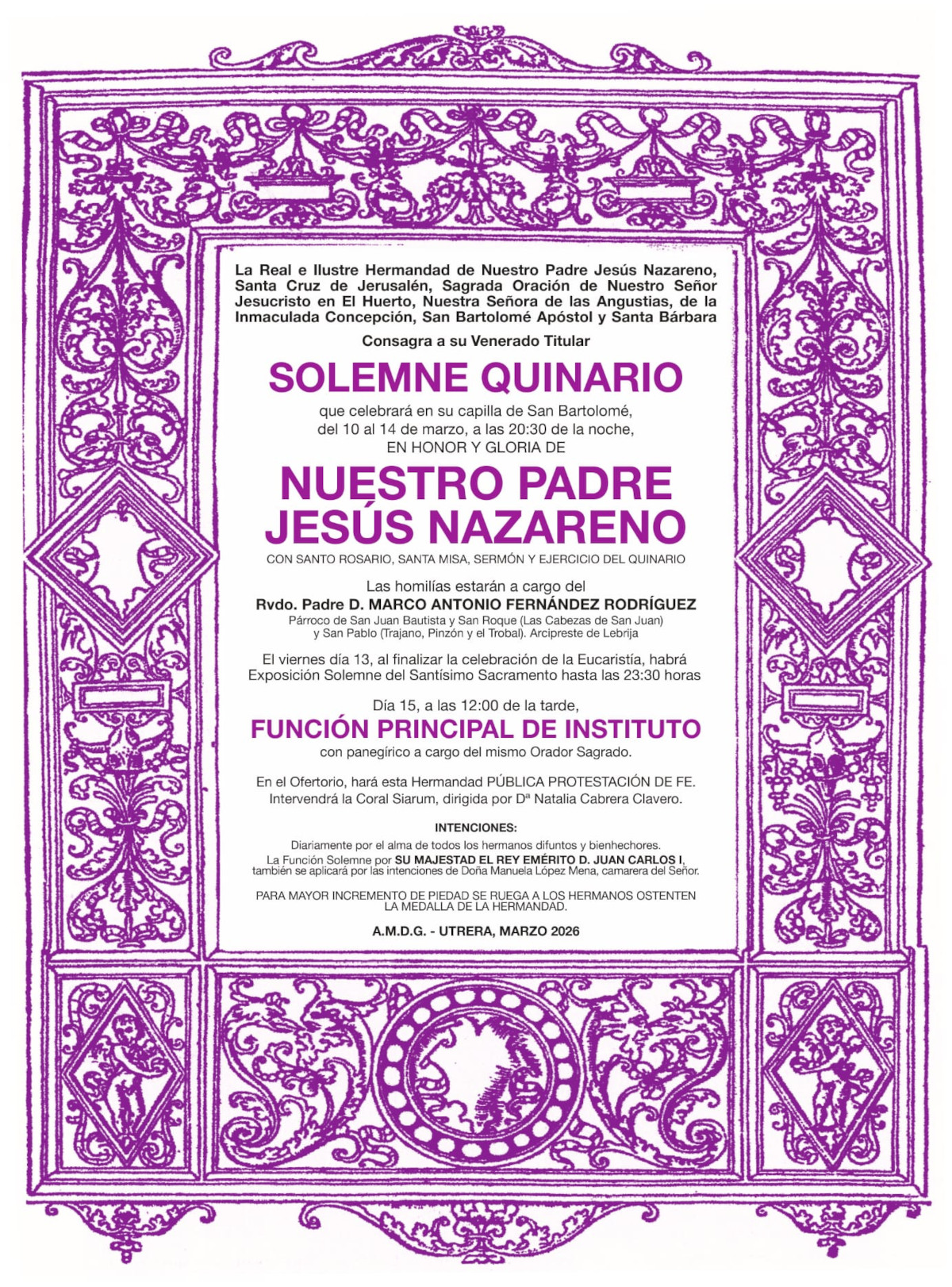 cartel funcion jesus 2026